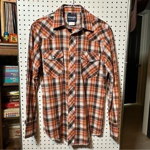 Wrangler Western Long Sleeve Shirt Pearl Snaps